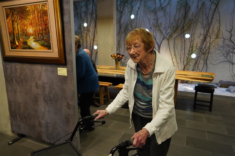101yearold Centenarian Amazed by the Magnificence of Embroidery