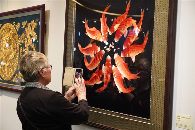 101yearold Centenarian Amazed by the Magnificence of Embroidery