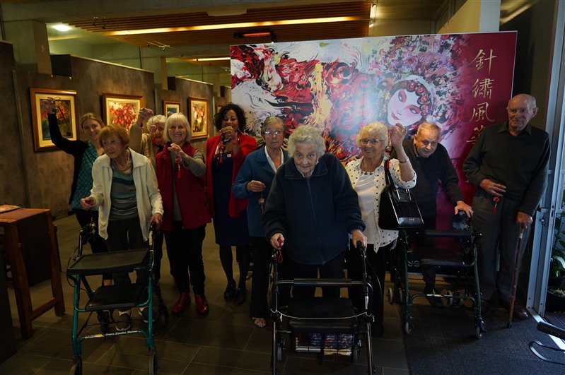 101yearold Centenarian Amazed by the Magnificence of Embroidery